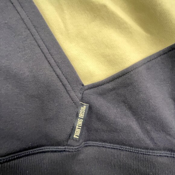 Notre Dame Fighting Irish Hoodie Mens Large Blue White Gold Under Armour Iconic - Picture 14 of 15